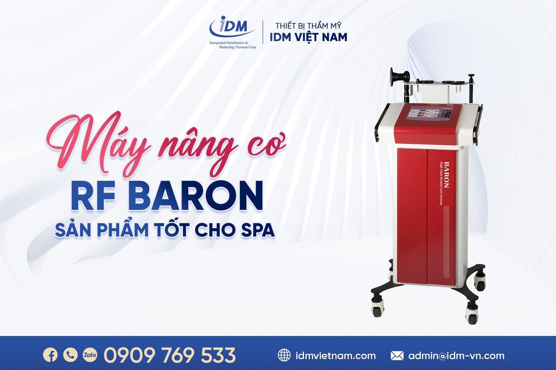 MÁY NÂNG CƠ RF BARON – sản phẩm tốt cho spa