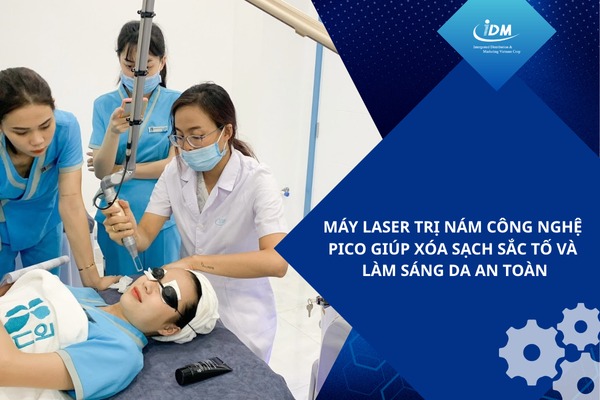 Máy laser trị nám công nghệ Pico giúp xóa sạch sắc tố và làm sáng da an toàn